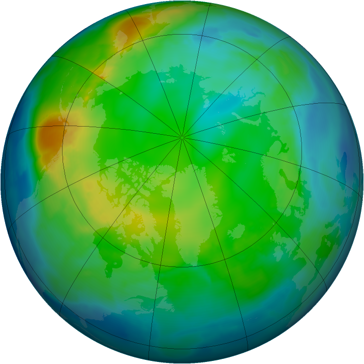 Arctic ozone map for 16 November 2010